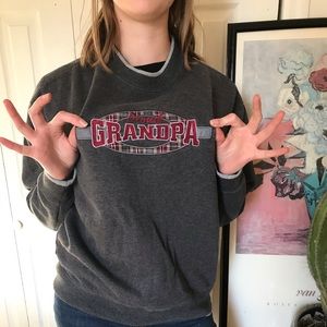 Cute “proud grandpa” sweatshirt.